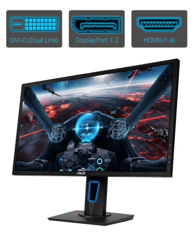 A computer monitor with a game on the screen